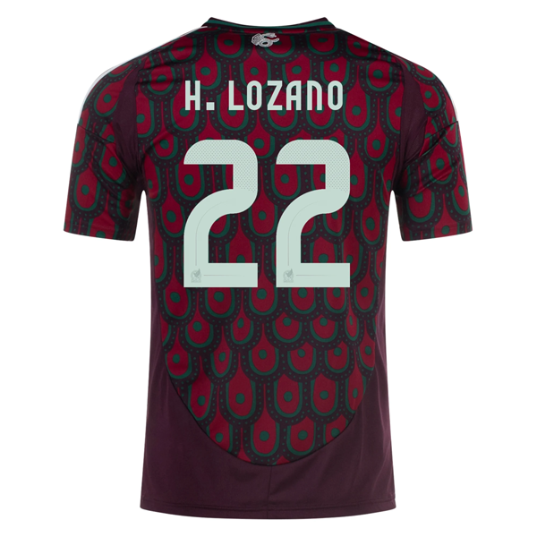 Adidas Mens Mexico Hirving Lozano Home Jersey 24/25 (Multicolor)