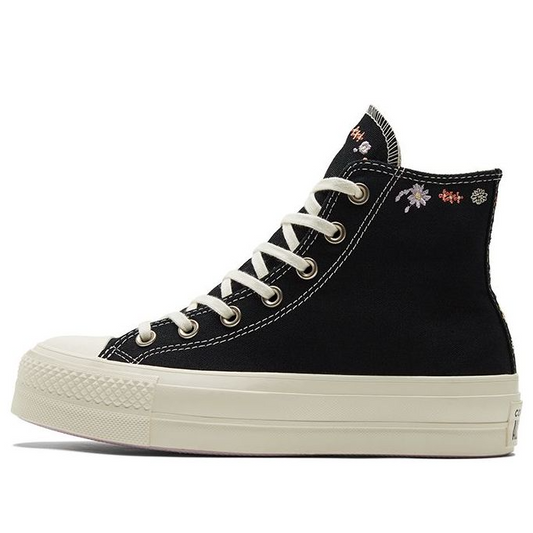 (WMNS) Converse Chuck Taylor All Star Lift Platform Embroidered Floral - Black