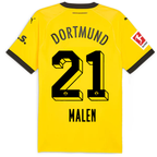 Puma Borussia Dortmund Authentic Malen Home Jersey w/ Bundesliga Patch 23/24 (Cyber Yellow/Puma Black)