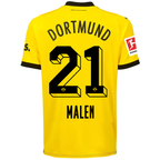 Puma Borussia Dortmund Malen Home Jersey w/ Bundesliga Patch 23/24 (Cyber Yellow/Puma Black)