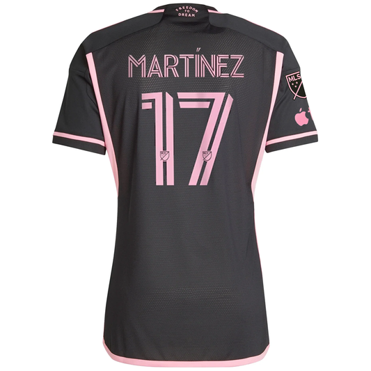 adidas Inter Miami Authentic Josef Martinez Royal Caribbean Away Jersey w/ MLS + Apple TV Patches 23/24 (Black/Bliss Pink)