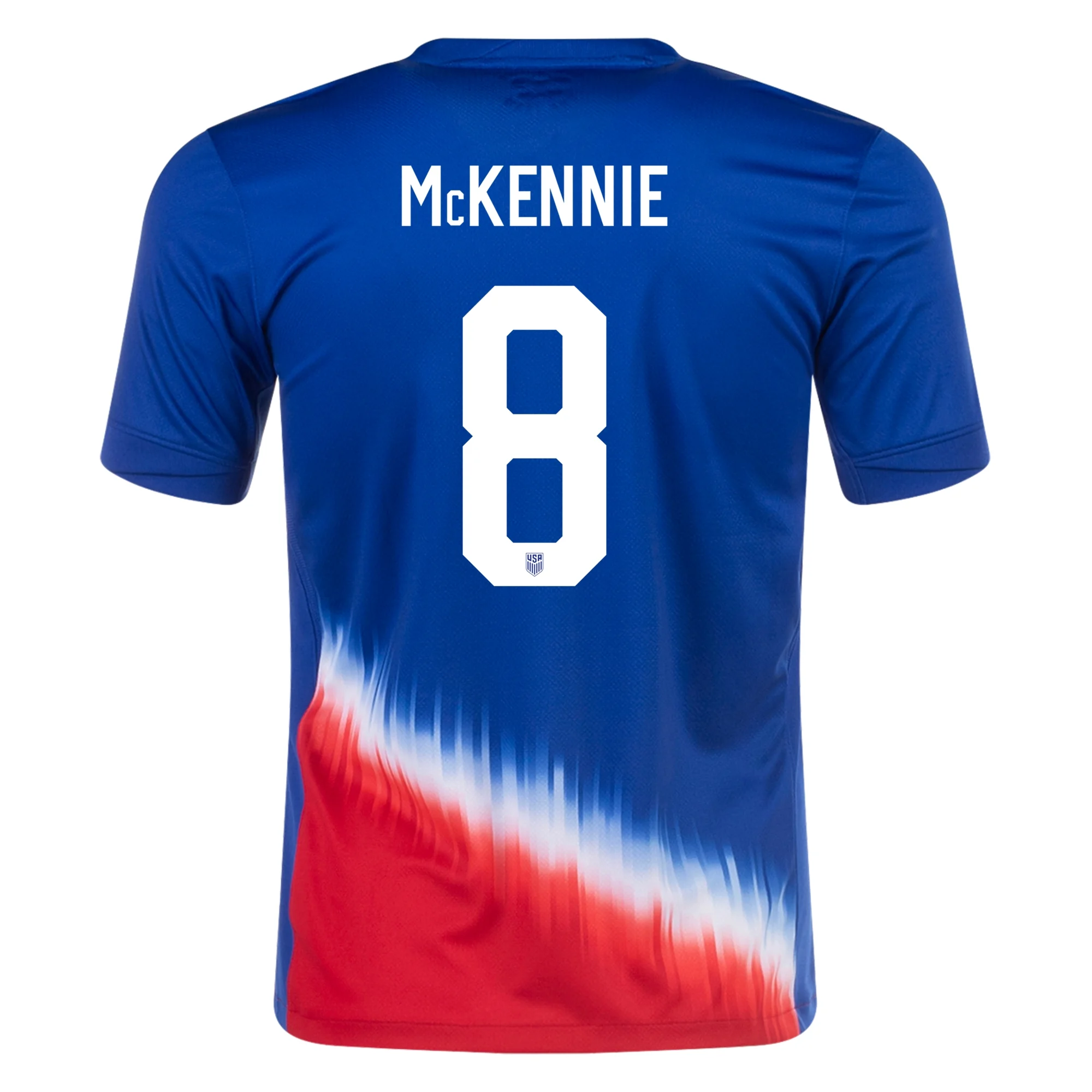 Nike Mens United States Weston McKennie Away Jersey 24/25 (Old Royal/Sport Red)