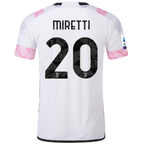 adidas Juventus Authentic Miretti Away Jersey w/ Serie A Patch 23/24 (White)