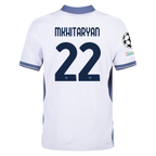 Nike Inter Milan Authentic Henrikh Mkhitaryan Away Jersey w/ Champions League + Scudetto Patch 24/25 (White/Silver)