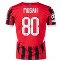 Puma AC Milan Yunus Musah Home Jersey w/ Champions League Patches 24/25 (Puma Red/Puma Black)