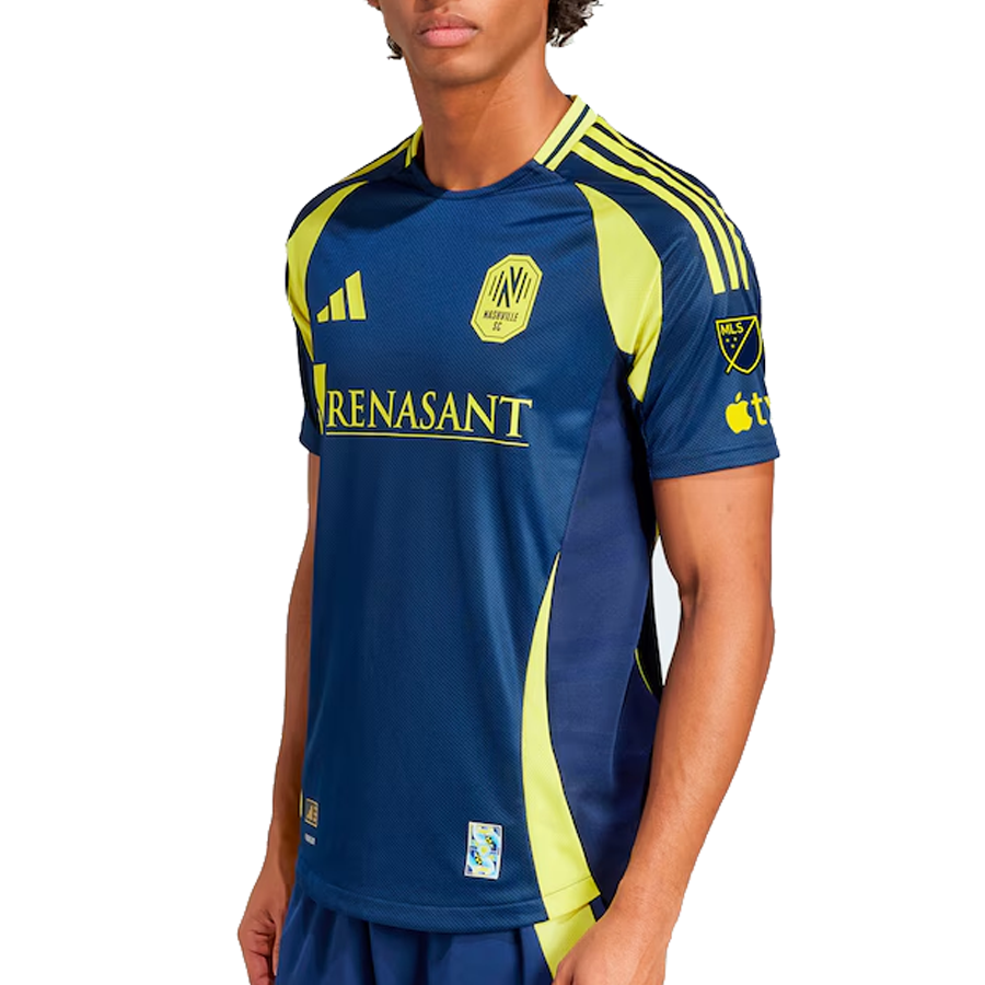adidas Nashville Authentic Jonathan Pérez Away Jersey w/ MLS + Apple TV 25/26 (Tena Blue)
