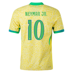 Nike Mens Brazil Neymar Jr. Home Jersey 24/25 (Dynamic Yellow/Lemon Chiffon/Green Spark)