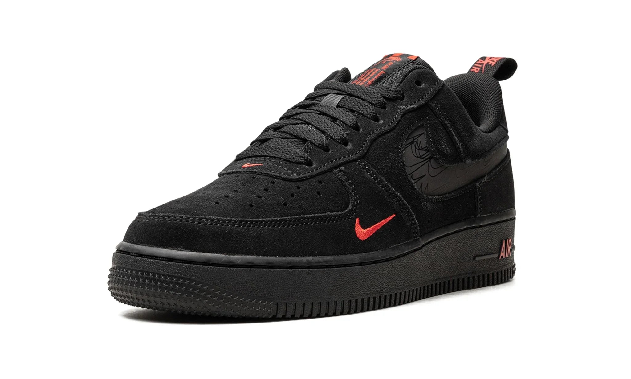 Air Force 1 Low Multi Swoosh Black Crimson