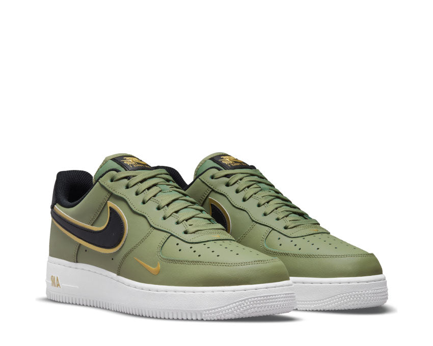 Air Force 1 Low 07 LV8 Double Swoosh Olive Gold Black