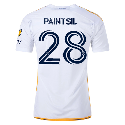 adidas LA Galaxy Joseph Paintsil Home Jersey w/ MLS + Apple TV Patches 24/25 (White/Yellow/Navy)