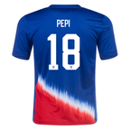 Nike Mens United States Ricardo Pepi Away Jersey 24/25 (Old Royal/Sport Red)