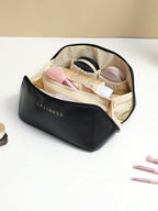 Trousse de maquillage de voyage avec grande ouverture pour femme
