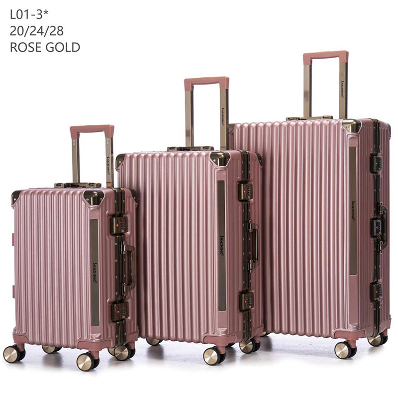Set de Valises Rigides 3 Pièces (20/24/28 pouces) – Cadre Aluminium, Serrure TSA, 4 Roues 360° | 6 Couleurs