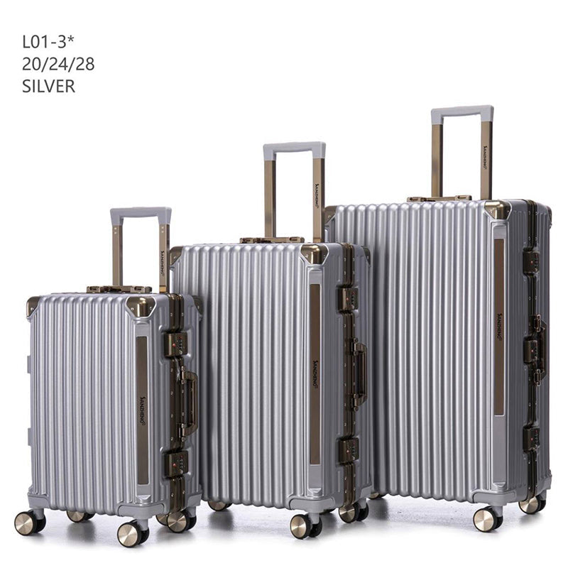 Set de Valises Rigides 3 Pièces (20/24/28 pouces) – Cadre Aluminium, Serrure TSA, 4 Roues 360° | 6 Couleurs