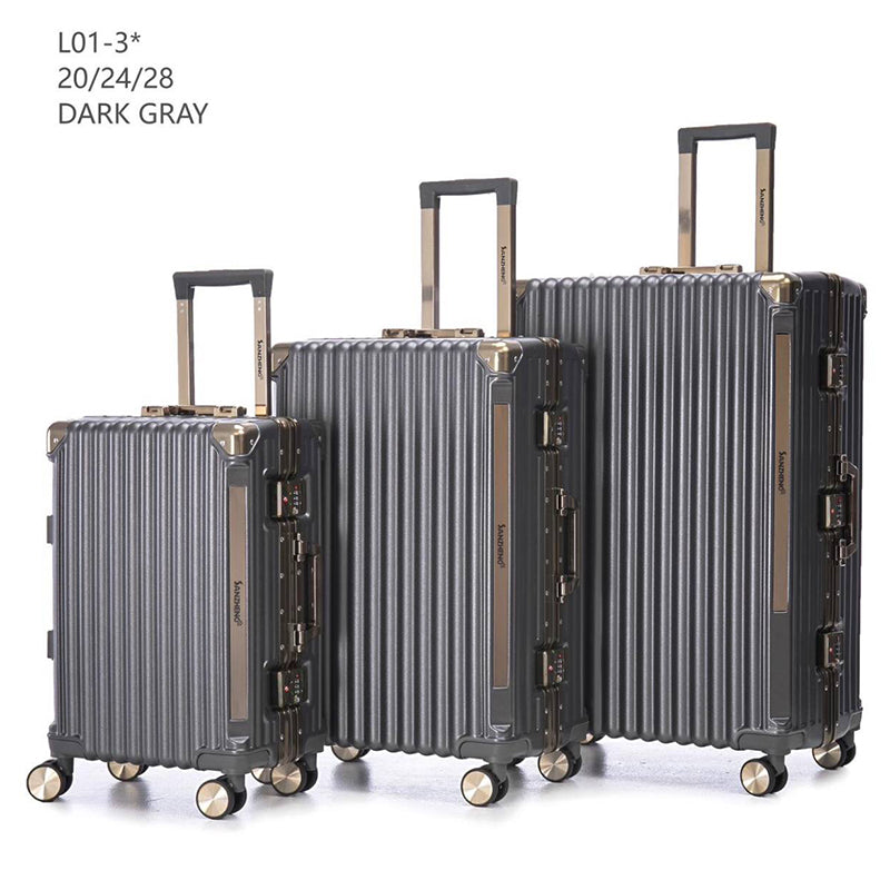 Set de Valises Rigides 3 Pièces (20/24/28 pouces) – Cadre Aluminium, Serrure TSA, 4 Roues 360° | 6 Couleurs