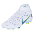 Nike Mercurial Superfly 8 Academy FG/MG Soccer Cleat - Grey/Blackened Blue/Light Marine/Laser Blue/Volt