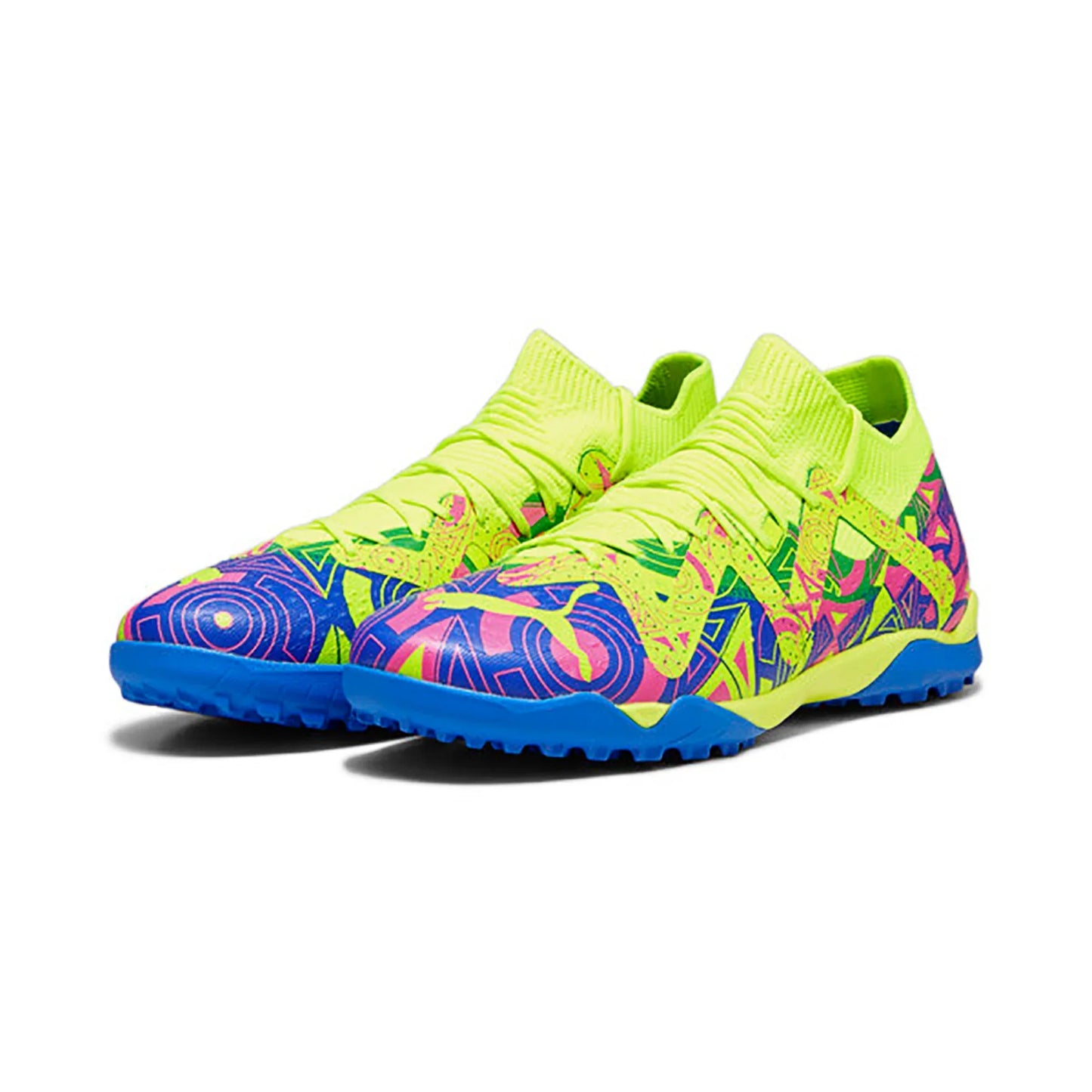 Puma Future Match TT Turf Soccer Cleat Ultra Blue/Yellow Alert/Luminous Pink
