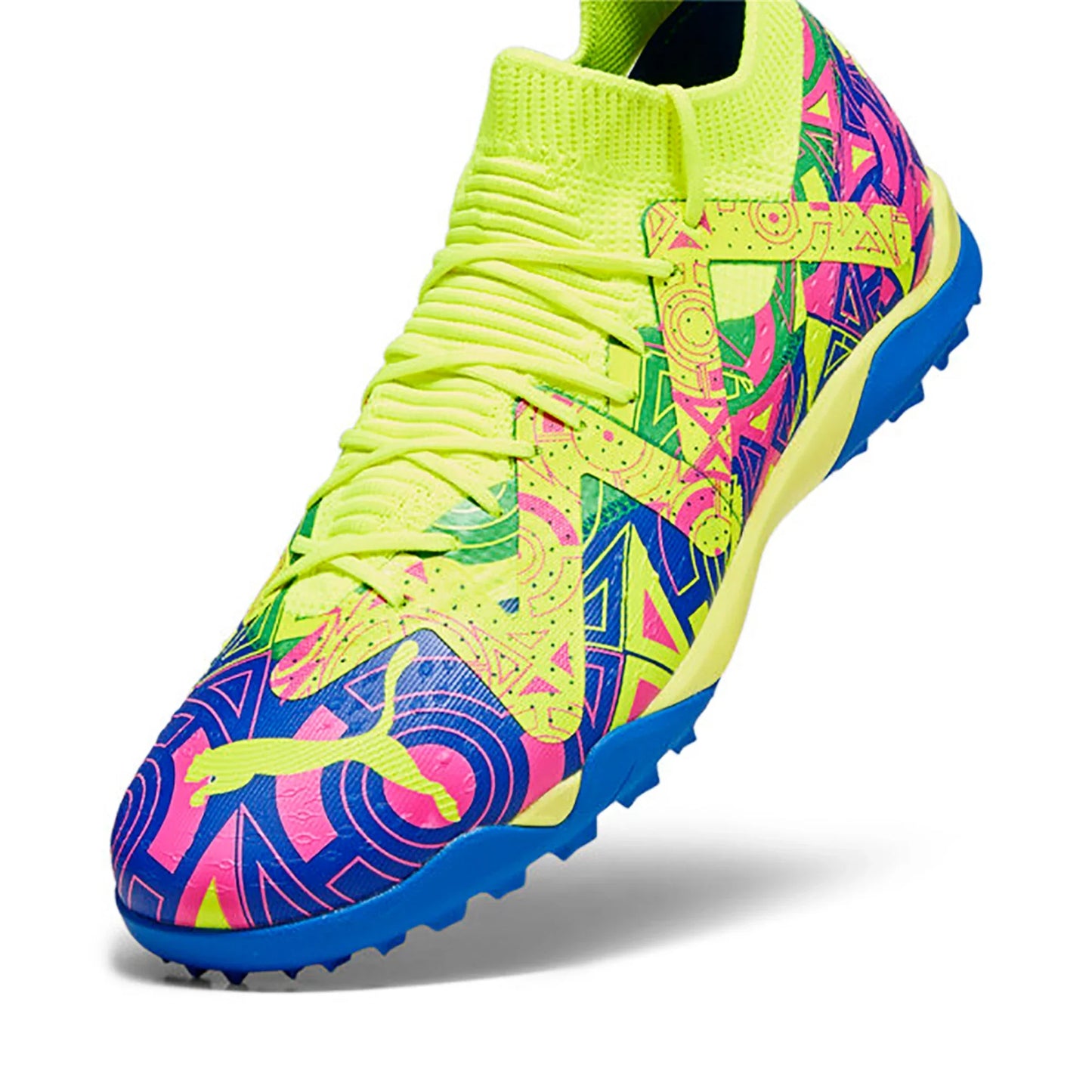 Puma Future Match TT Turf Soccer Cleat Ultra Blue/Yellow Alert/Luminous Pink