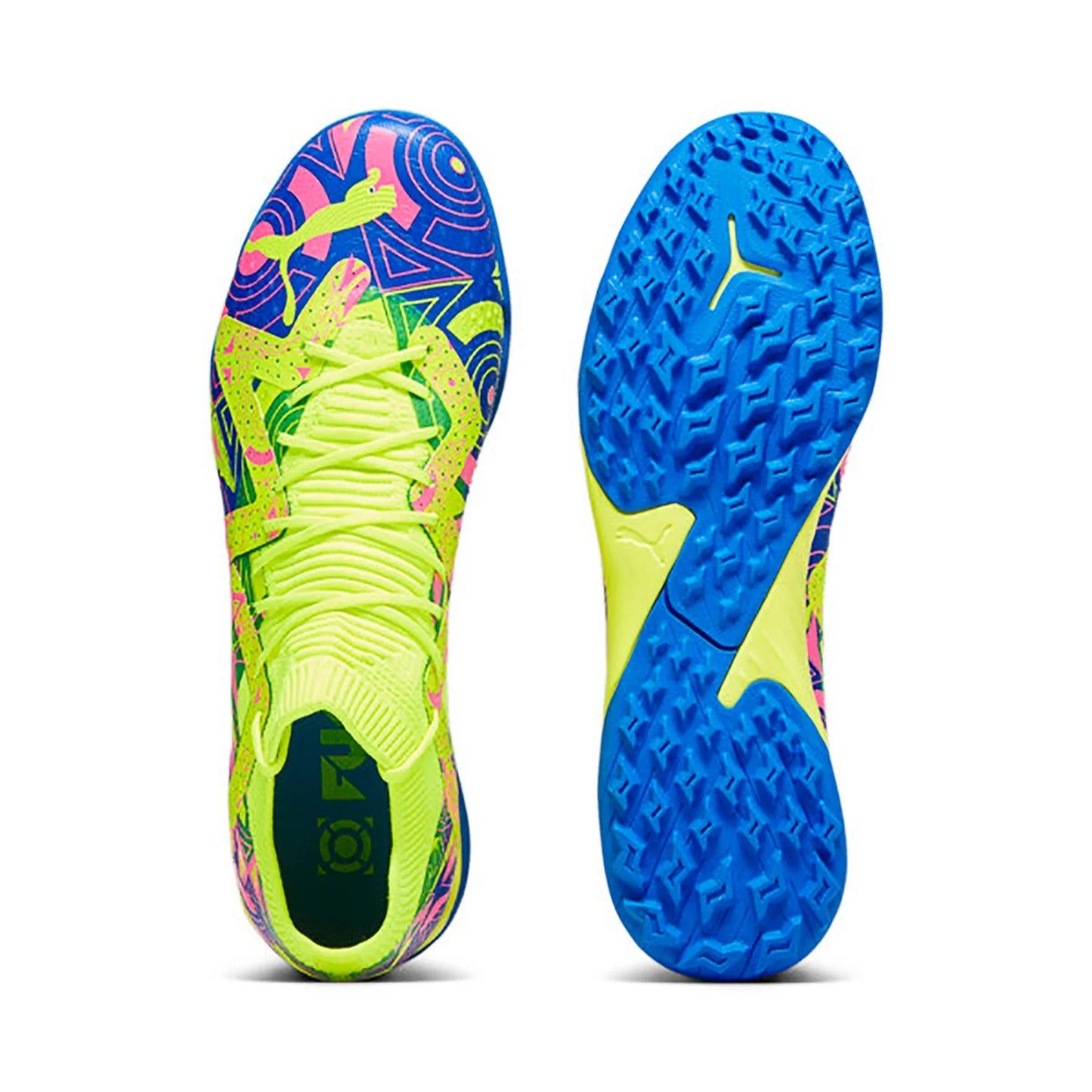 Puma Future Match TT Turf Soccer Cleat Ultra Blue/Yellow Alert/Luminous Pink
