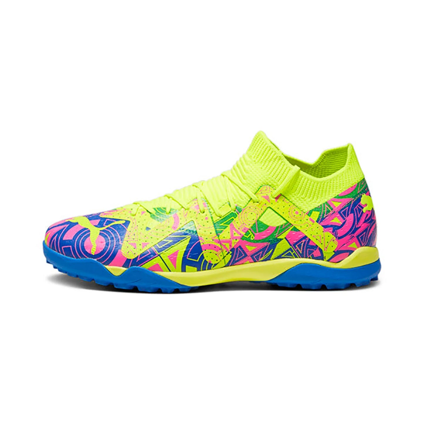 Puma Future Match TT Turf Soccer Cleat Ultra Blue/Yellow Alert/Luminous Pink