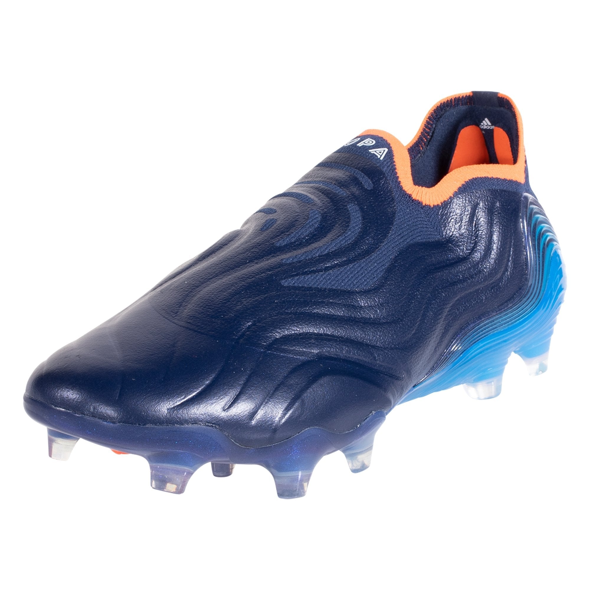 adidas Copa Sense+ FG Firm Ground Soccer Cleat Team Navy Blue/White/Blue Rush