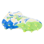 Puma Future Ultimate NJR FG/AG Soccer Cleat - White/Racing Blue/Lemon Meringue/Parakeet Green
