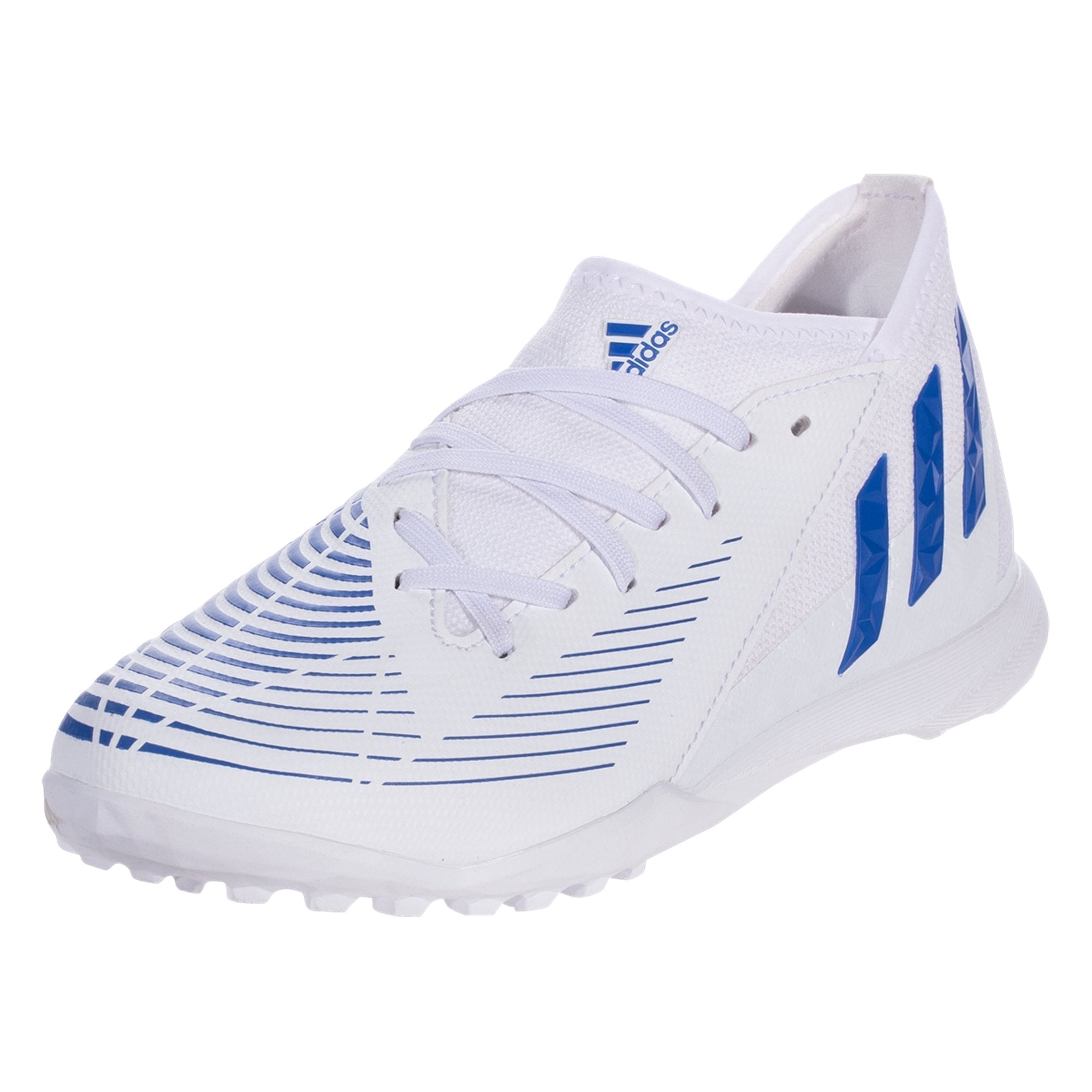 adidas Predator Edge.3 TF Junior Artificial Turf Soccer Shoes - Footwear White/Hi res Blue/Legacy Indigo