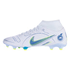 Nike Mercurial Superfly 8 Academy FG/MG Soccer Cleat - Grey/Blackened Blue/Light Marine/Laser Blue/Volt