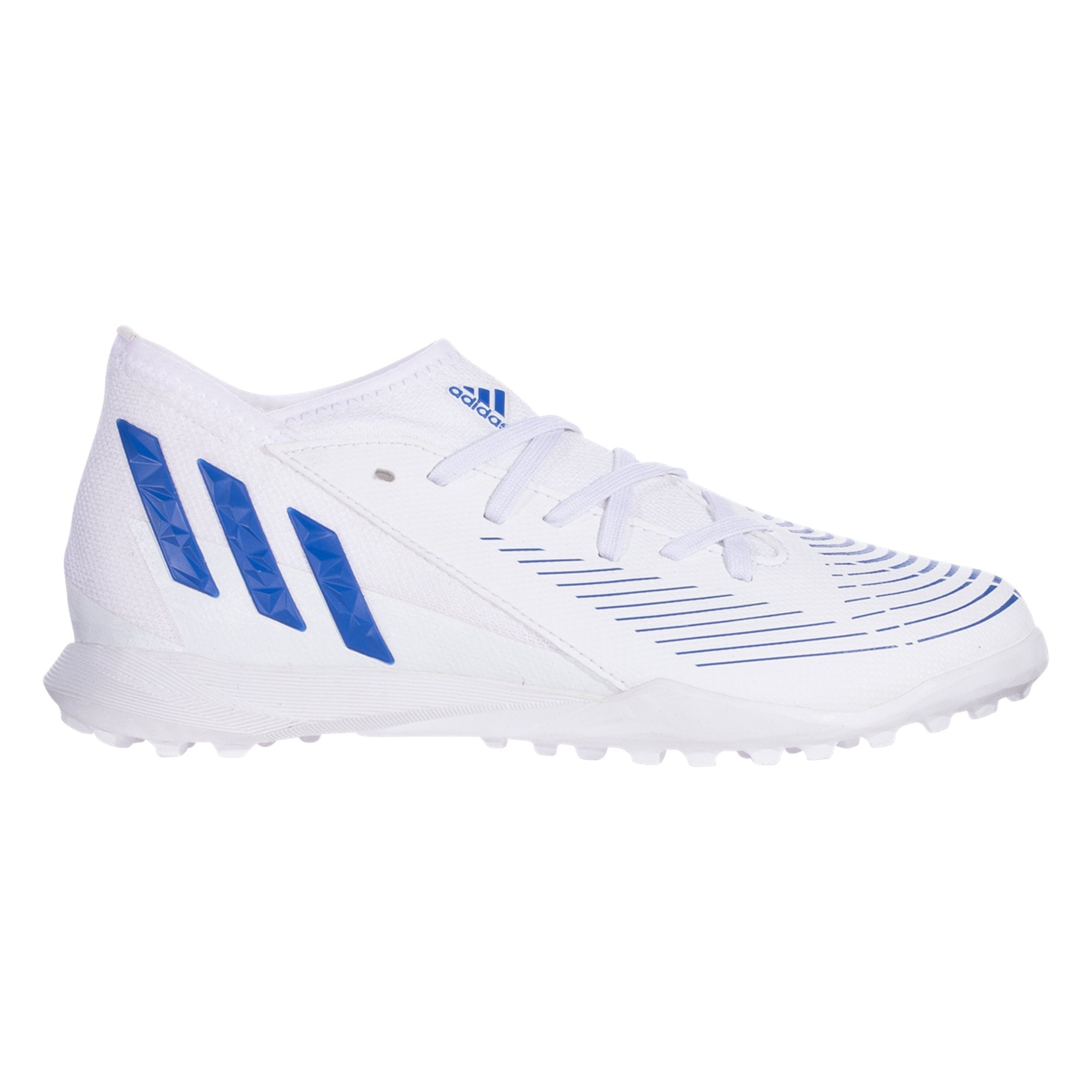 adidas Predator Edge.3 TF Junior Artificial Turf Soccer Shoes - Footwear White/Hi res Blue/Legacy Indigo