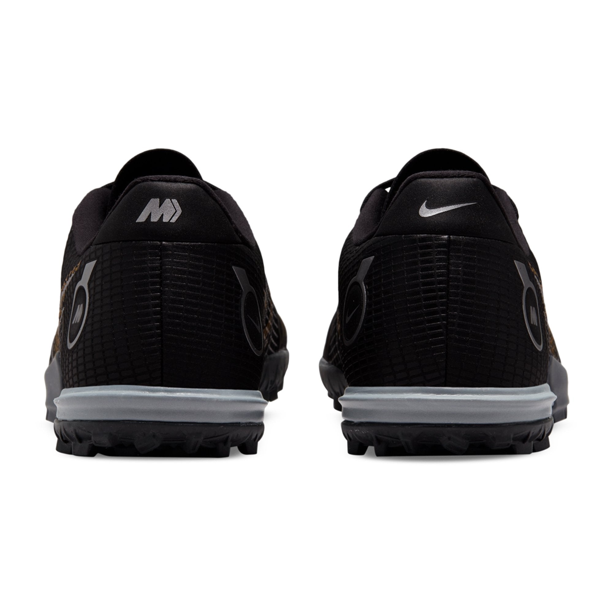 Nike Mercurial Vapor 14 Academy TF Turf Soccer Cleats- Black/Metallic Gold/ Metallic Silver
