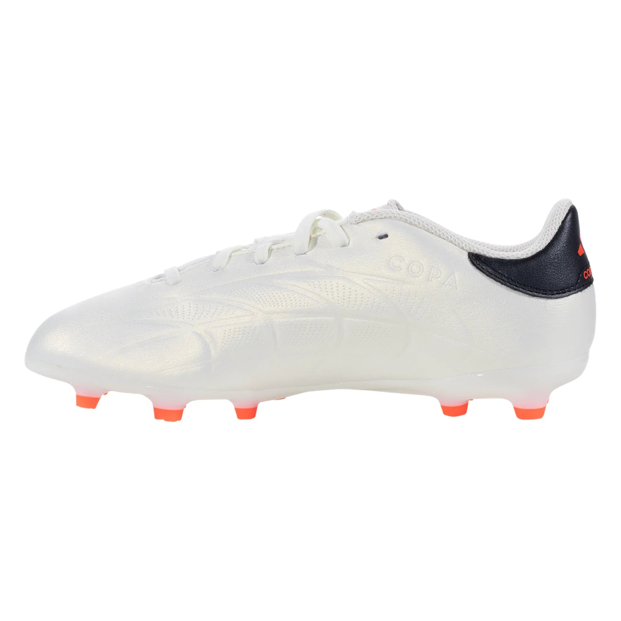 adidas Copa Pure 2 League FG Junior Firm Ground Soccer Cleat - Ivory/Core Black/Solar Red