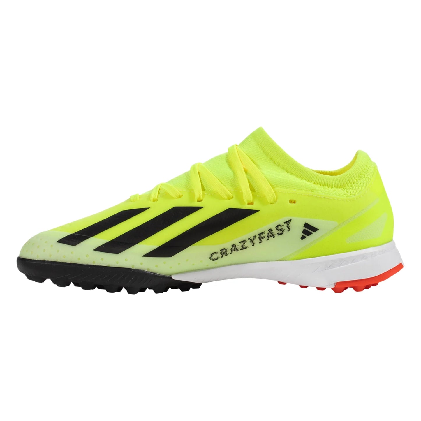 adidas X Crazyfast League TF Junior Turf Soccer Cleat - Solar Yellow/Core Black/White