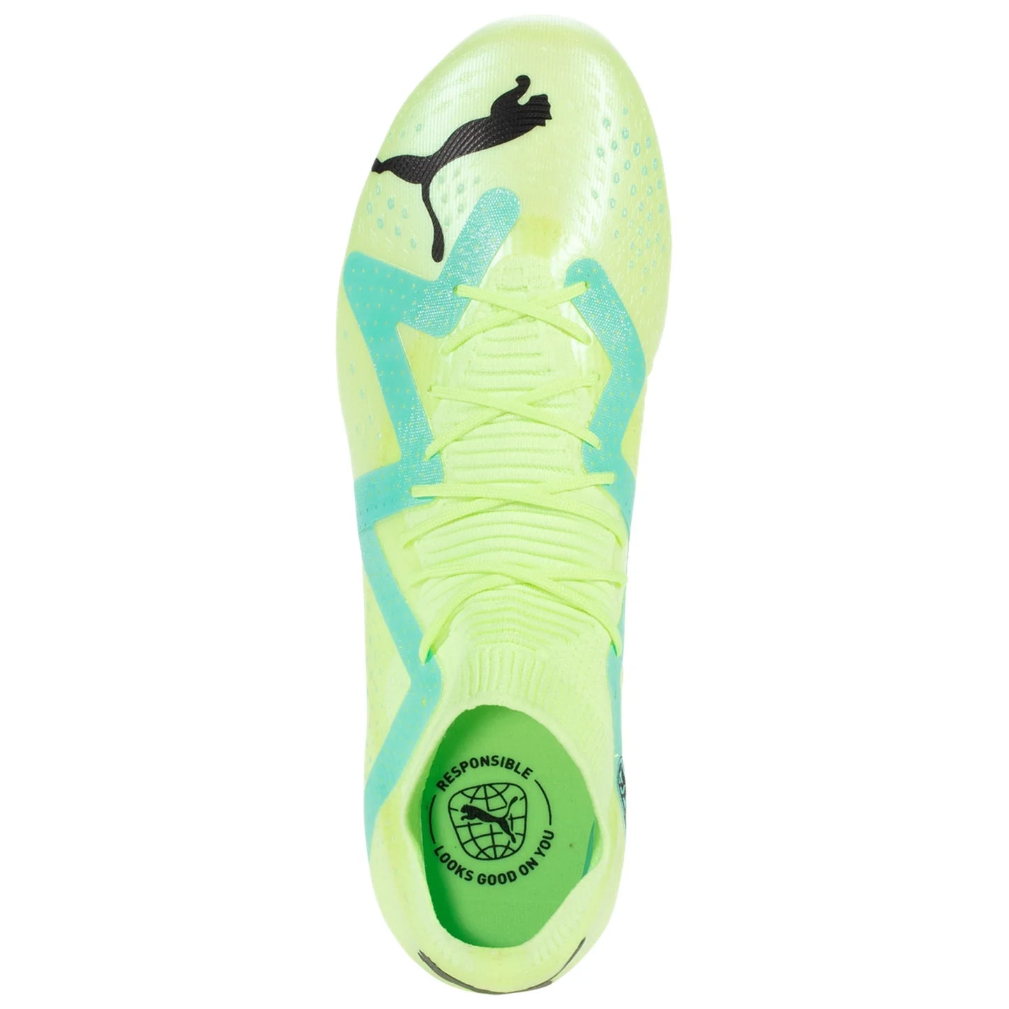 Puma Future Match FG/AG Firm Ground Soccer Cleat - Yellow/Black/Peppermint
