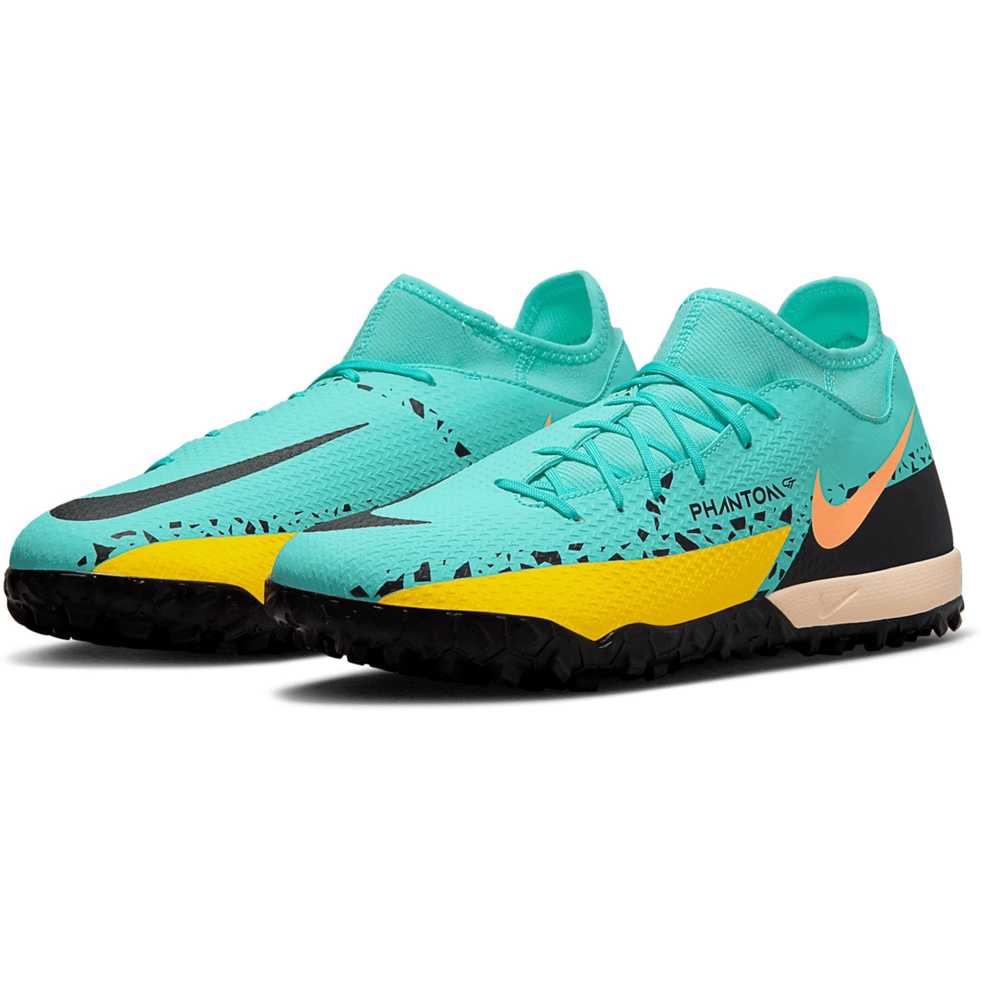 Nike Phantom GT2 Academy TF DF Artificial Turf Soccer Shoe - Glacier Ice/Black/Yellow Strike