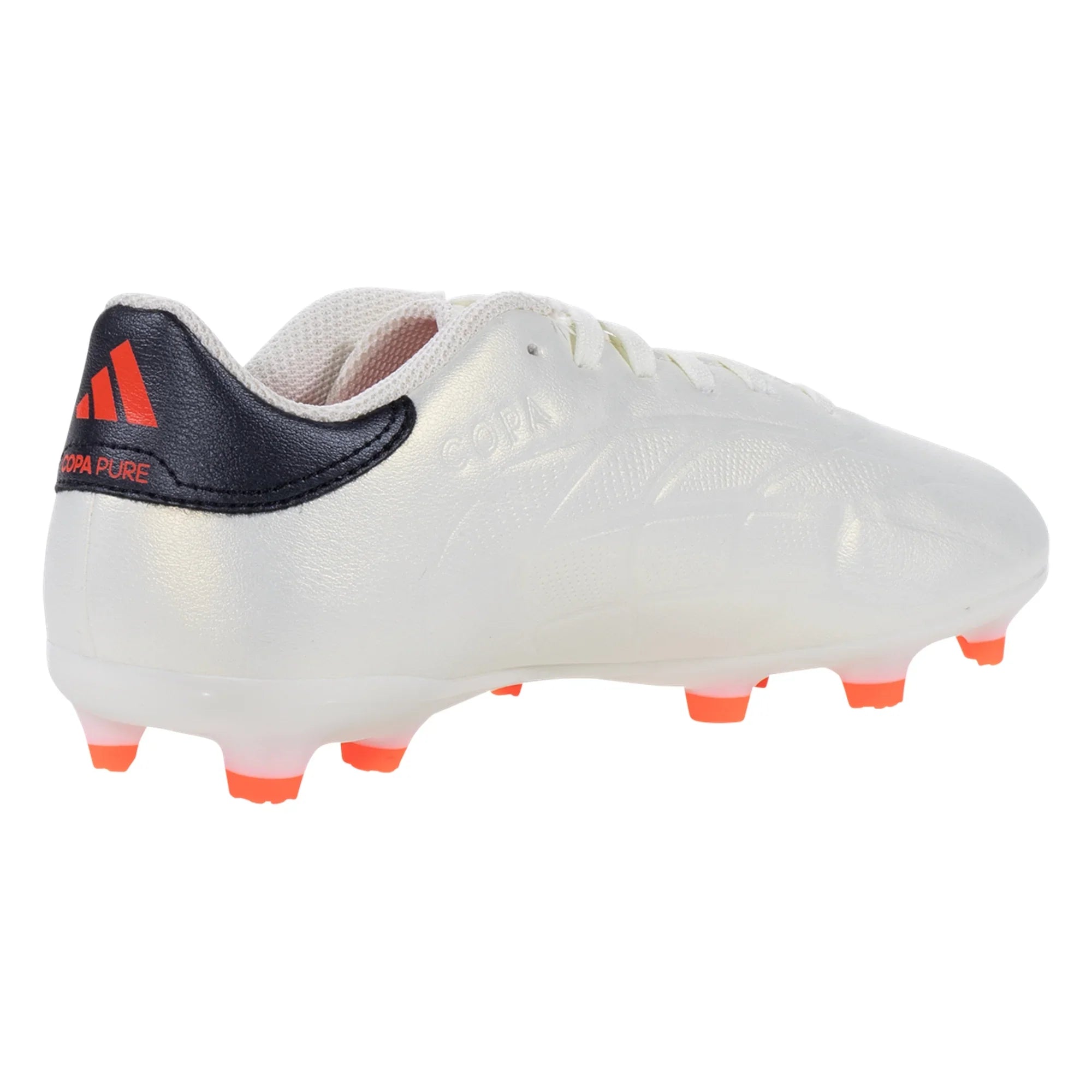 adidas Copa Pure 2 League FG Junior Firm Ground Soccer Cleat - Ivory/Core Black/Solar Red