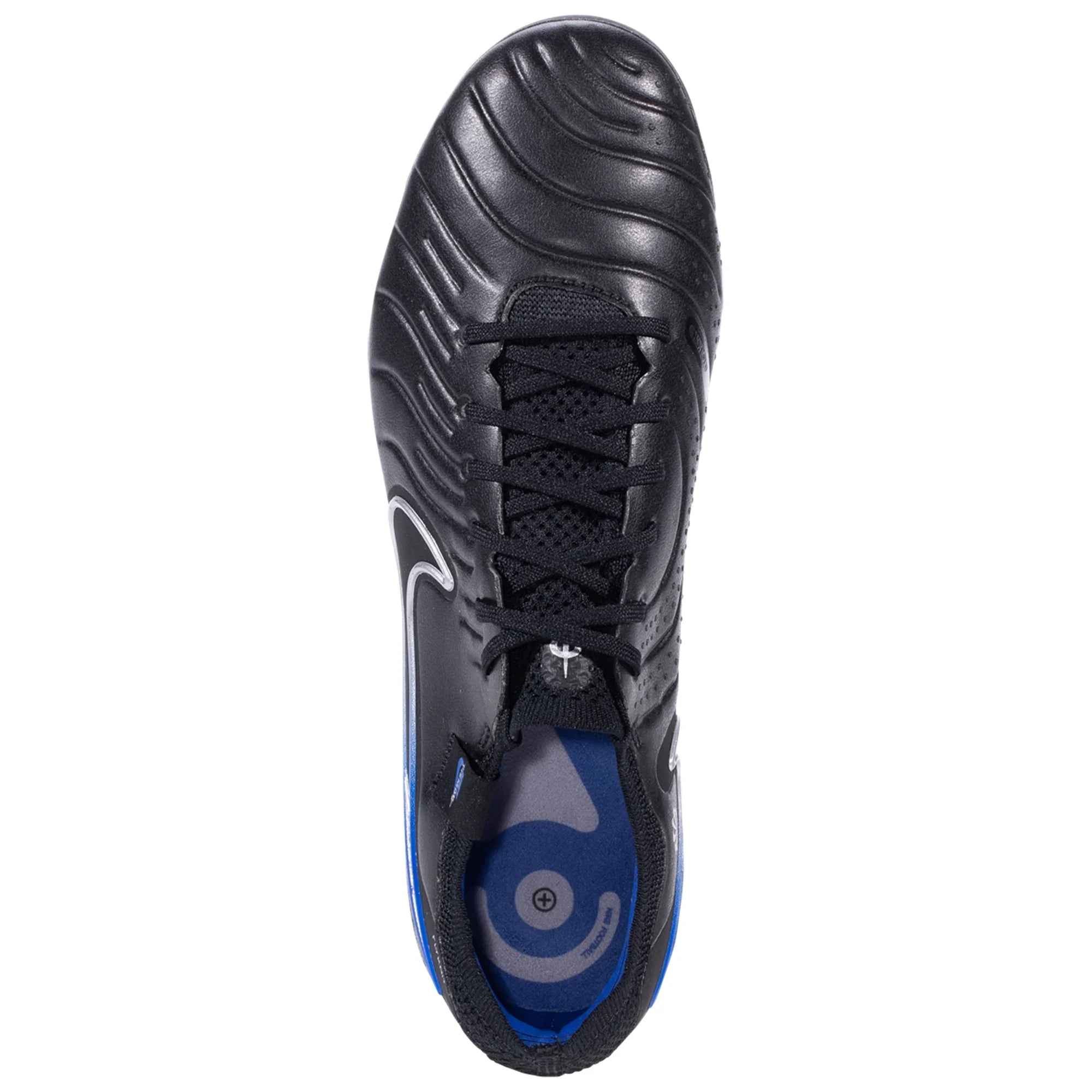 Nike Tiempo Legend 10 Elite FG Firm Ground Soccer Cleat - Black/Chrome/HyperRoyal