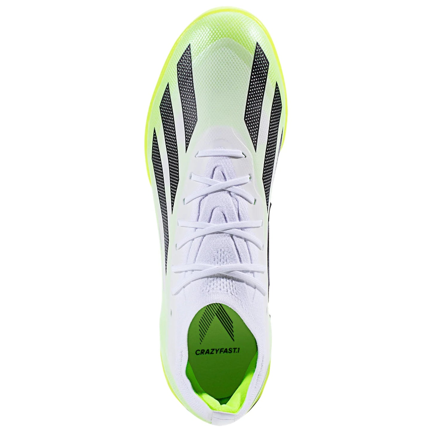 adidas X CrazyFast.1 TF Turf Soccer Cleat White/Core Black/Lucid Lemon