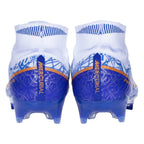 Nike Air Zoom Mercurial Superfly 9 Elite CR7 FG  Firm Ground Soccer Cleats- White/MetallicCopper/Concord/MediumBlue