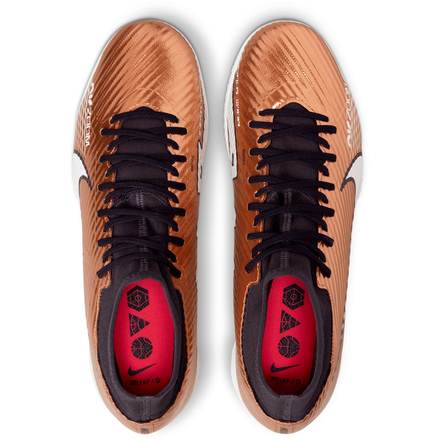 Nike Zoom Mercurial Superfly 9 Academy IC Indoor Soccer Shoes - MetallicCopper