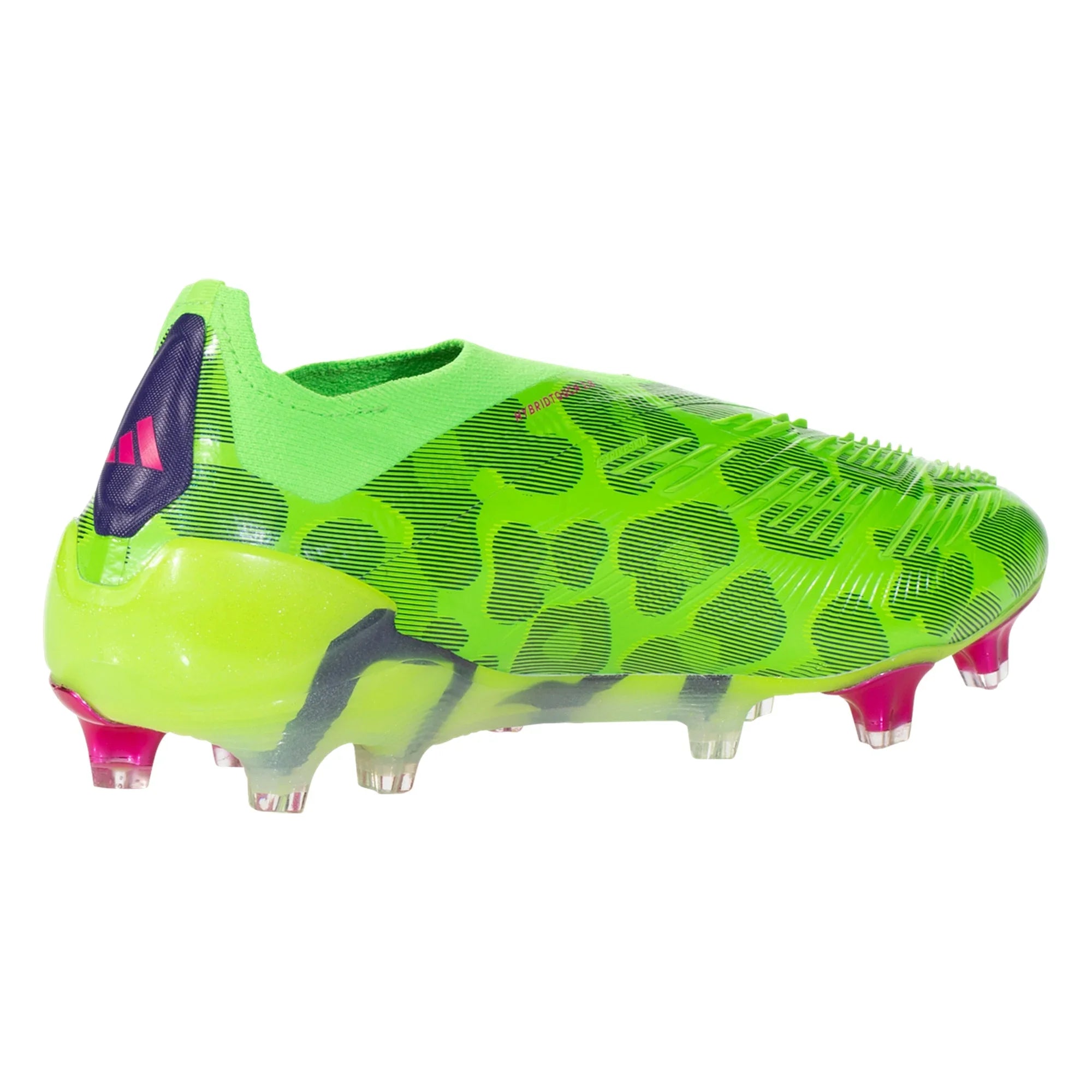 adidas Predator Elite Laceless FG Firm Ground Soccer Cleat - Solar Green/Shock Pink/Lucid Lemon