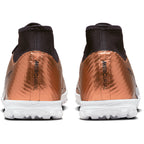 Nike Zoom Mercurial Superfly 9 Academy Q TF Turf Soccer Shoes - MetallicCopper