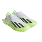 adidas X CrazyFast.1 Laceless FG Firm Ground Soccer Cleat - White/Core Black/Lucid Lemon