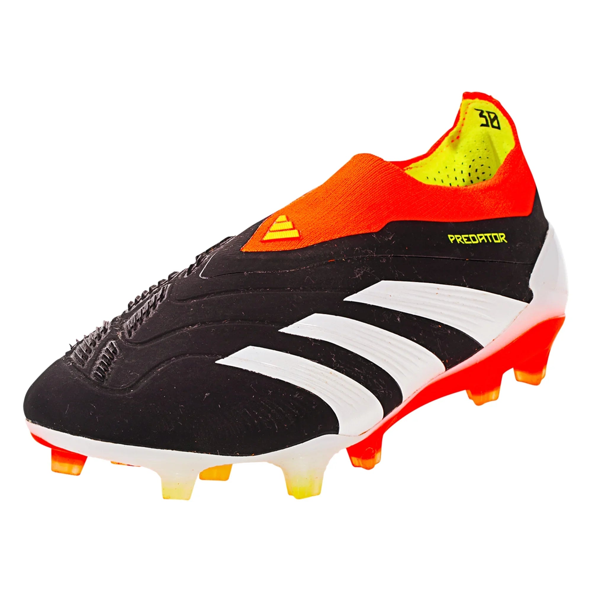 adidas Predator Elite Laceless FG Firm Ground Soccer Cleat - Core Black/White/Solar Red
