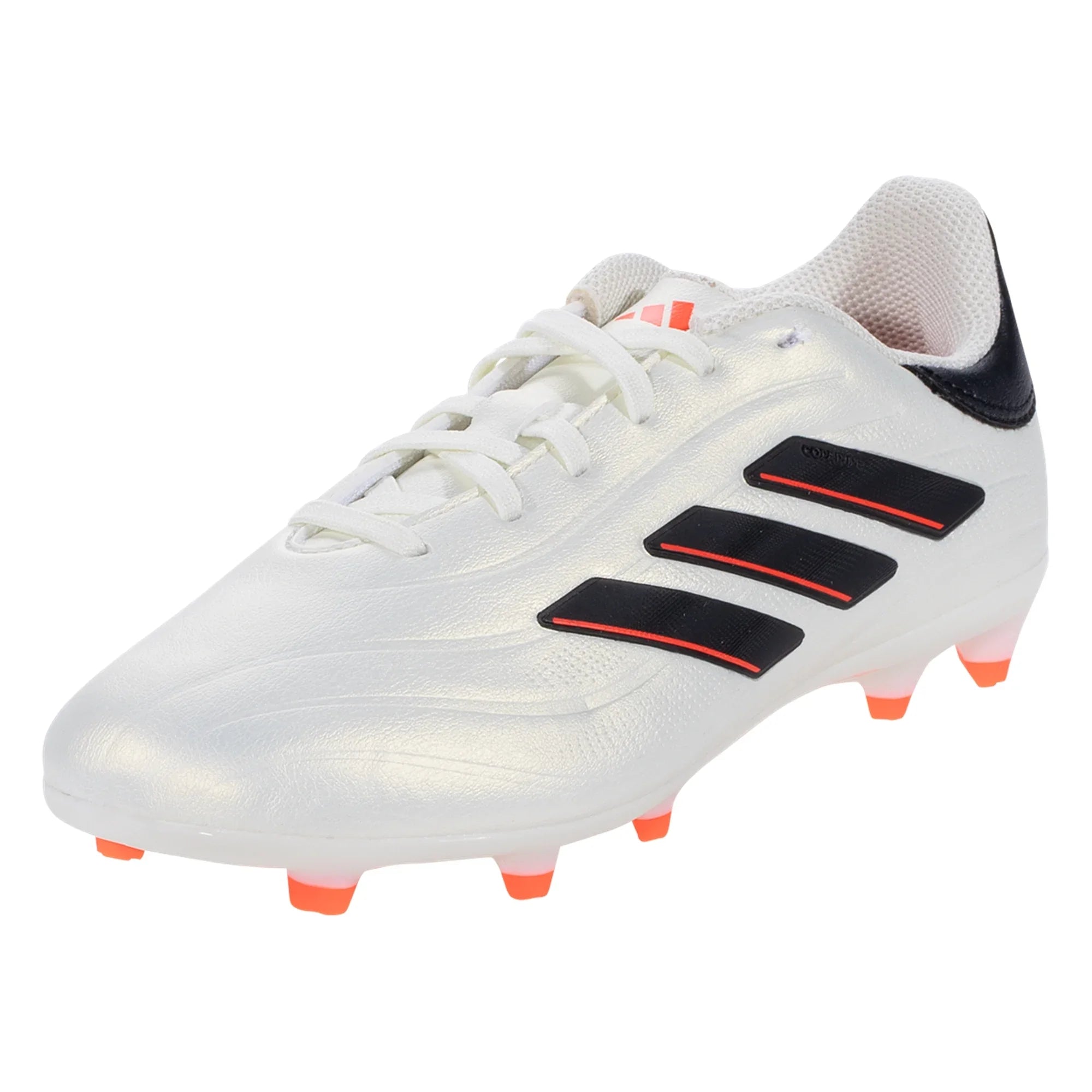 adidas Copa Pure 2 League FG Junior Firm Ground Soccer Cleat - Ivory/Core Black/Solar Red