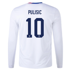 Nike United States Christian Pulisic Long Sleeve Home Jersey 24/25 (White)