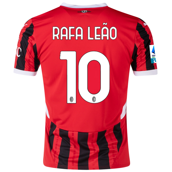 Puma AC Milan Rafa Leao Home Jersey w/ Serie A Patch 24/25 (Puma Red/Puma Black)