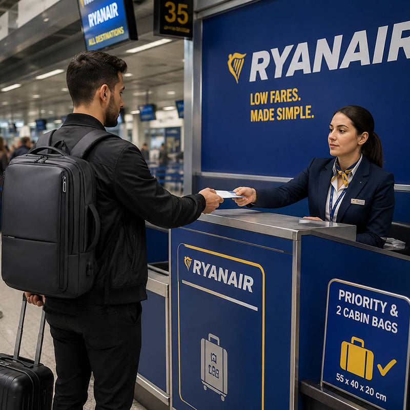 Sac à Dos Cabine Avion 40×20×25 cm – Compatible Air Arabia, Ryanair & EasyJet | Bagage à Main Gratuit Sans Frais Supplémentaires