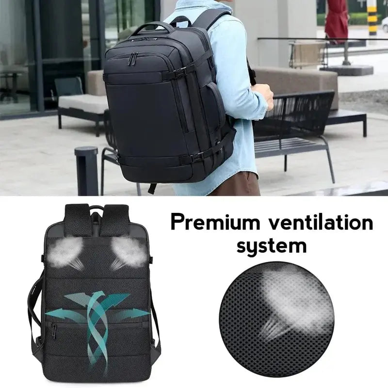 🧳 Sac à dos de voyage 17 pouces avec port USB – Taille cabine Ryanair