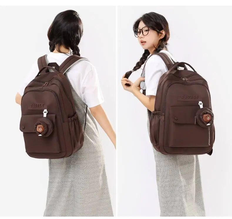 🎒 Cartable Scolaire Kawaii Grande Capacité – Pour Étudiantes, Lycéennes, Collégiennes