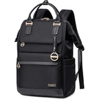 Sac à dos femme noir élégant Urban Edge Couture vue de face